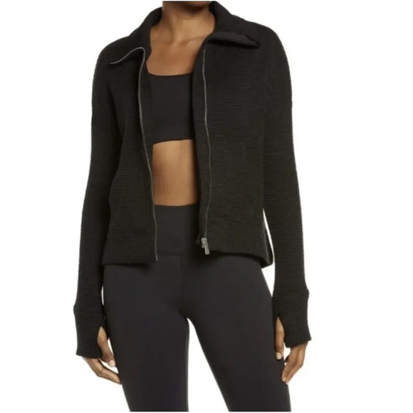 Sweaty Betty, Restful Bouclé Jacket, Black, boxy fit knit‎ jacket size XL - Picture 1 of 5